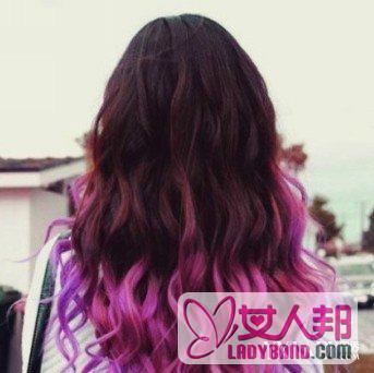 紫红色头发挑染图片 3款唯美梦幻紫色染发