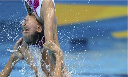 花样游泳混双 中国花样游泳金牌搭档积极备战今年亚运会