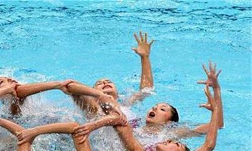 女子花样游泳 省运会花样游泳比赛结束 广州小美女斩获金牌