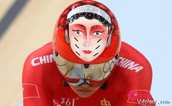 >中国自行车队的个性头盔 里约奥运会上的中国风