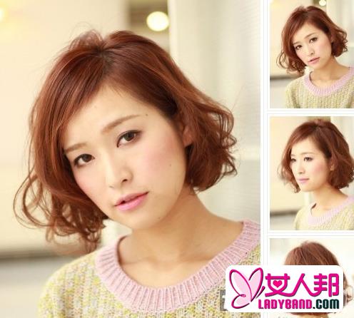 2014年韩式流行的短卷发 极度修颜短发烫发造型