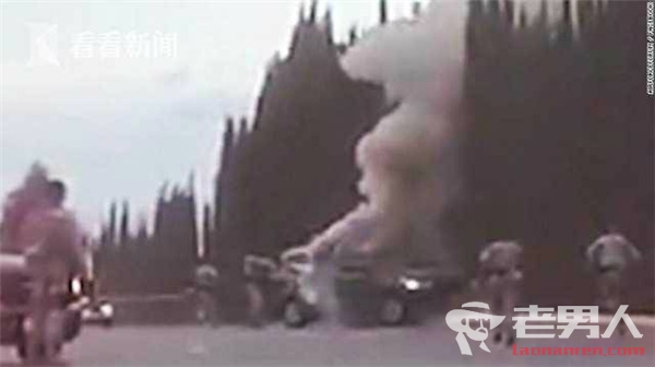 美国空军基地遭袭 男子点燃自己引爆汽车