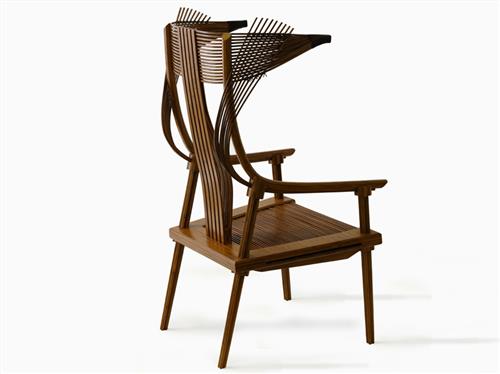 石大宇工作室 石大宇作品“椅 优弦” 当代风格展现传统竹编之美
