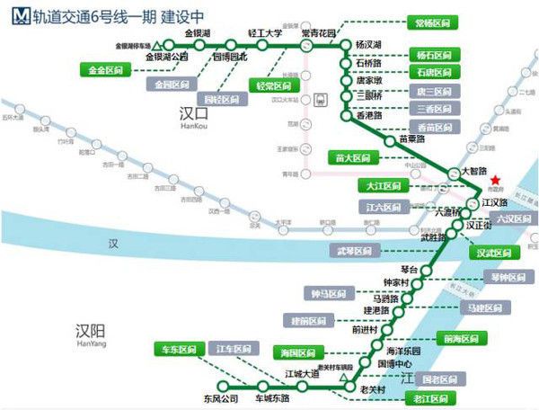 武汉地铁完好线路图 武汉地铁最新图