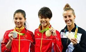 里约奥运女子十米台揽金银 中国第一块奥运“00后金牌”