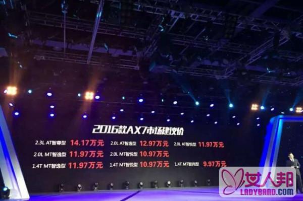 >2016款东风风神AX7上市 售9.97-14.17万元