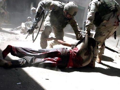 >伊拉克战争图片 伊拉克美军士兵被割头