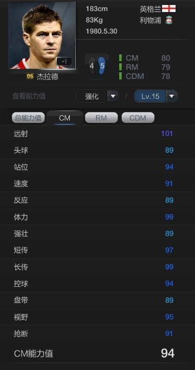 >fifa online3 06卡高性价比cm球员手感解析 06杰拉德、06皮尔洛、06范德法特怎么样