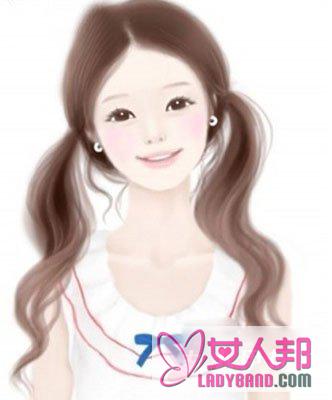 唯美插画女生韩式发型 卖萌指数百分百