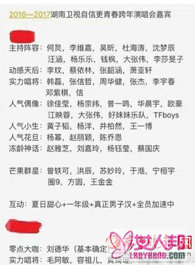 >曝跨年晚会快乐家族唯独谢娜缺席主持 谢娜离开湖南卫视成定局？