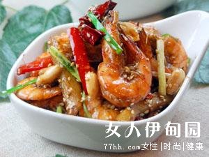 干锅排骨香辣虾的做法