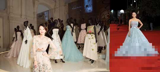 章子怡时尚经典 两套礼服被Dior七十周年大庆典藏