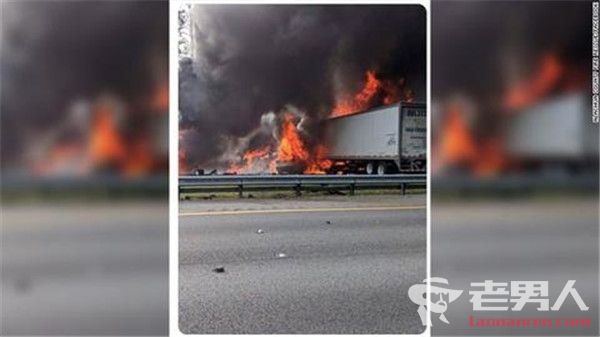 美佛州多车相撞引发大火 致6人死亡8人受伤