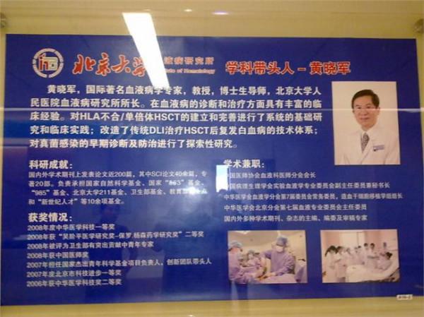 >黄晓军北京方案 黄晓军团队骨髓移植方案被国际上称为“北京方案”