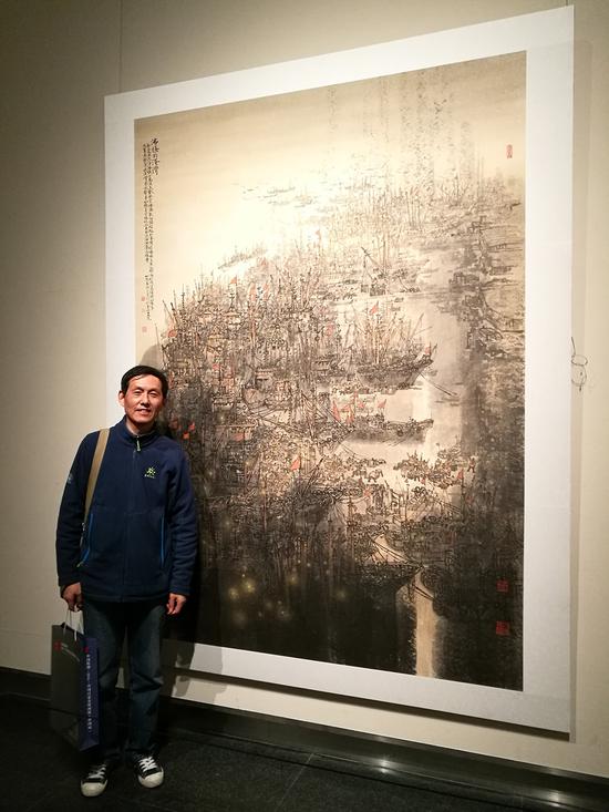>刘德林画家 著名山水画家杜平作品《腾冲印象》入选“2016中国百家金陵画展”