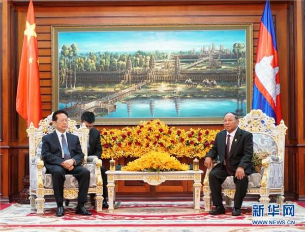 韩桑林华人 柬埔寨国会主席韩桑林会见中国全国人大代表团