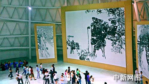 潘公凯作品图片 中央美术学院院长潘公凯的作品展在济南开幕(图)