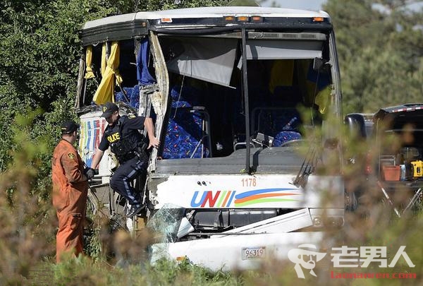 >加拿大大巴遇事故 造成24名中国游客受伤