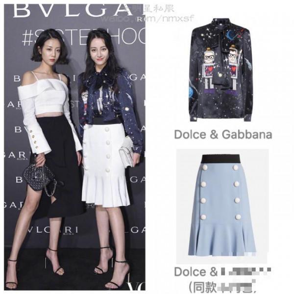>9月1日， 迪丽热巴 身穿Dolce & Gabbana衬衫和Dolce &…