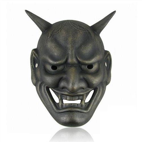 >日本鬼面具般若主题面具 主题面具 日本鬼首般若面具古铜色