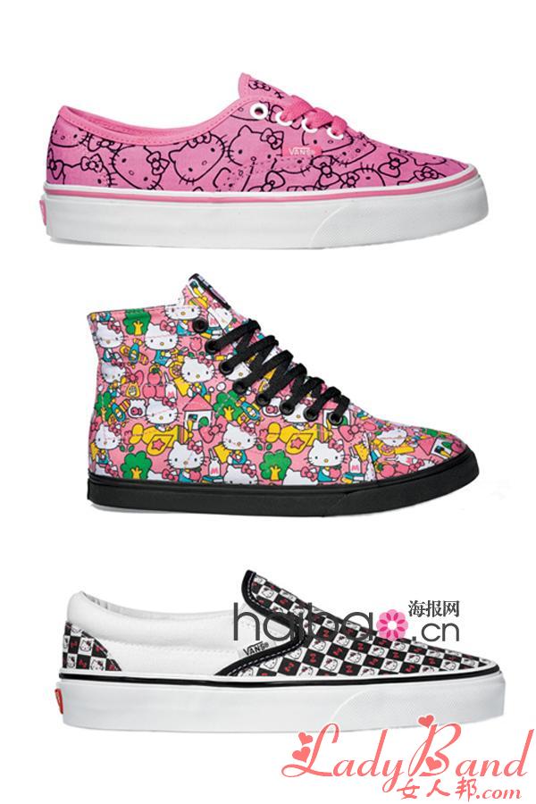凯蒂猫 (Hello Kitty) × 万斯 (Vans) 联手推出限量版2011春夏运动鞋系列，今年儿童节正式发布