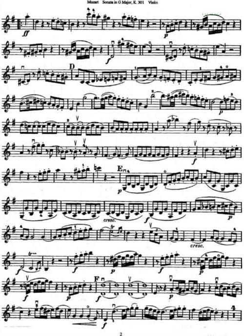 >莫扎特-g大调小提琴奏鸣曲