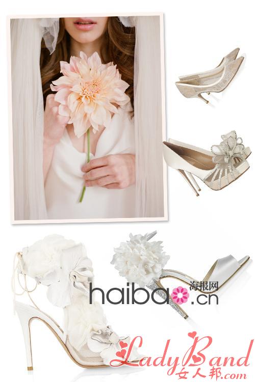 >做起新娘比花更美！2011夏季花朵元素新娘鞋推荐，踏着浪漫气息出嫁吧！