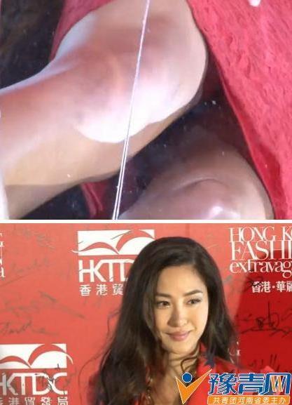 香港女星集体走光照片曝光 江若琳走光图片 主办方镜子装饰红毯
