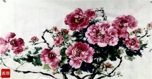 >张子文画家 “世界第一牡丹”——著名牡丹画家张志文作品欣赏