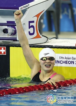 史婧琳奥运会 常州史婧琳亚运会100米蛙泳摘金破罗雪娟记录