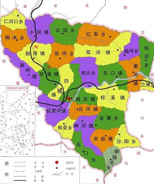 陕西省安康市地图全图
