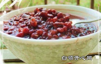 红豆黑米粥的功效