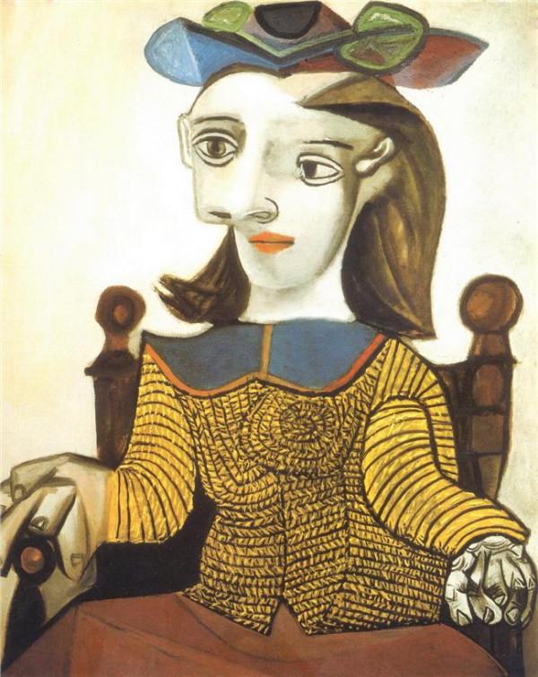 >毕加索的画 毕加索最后自画像 毕加索《自画像》1907年的《阿维尼翁的少女》