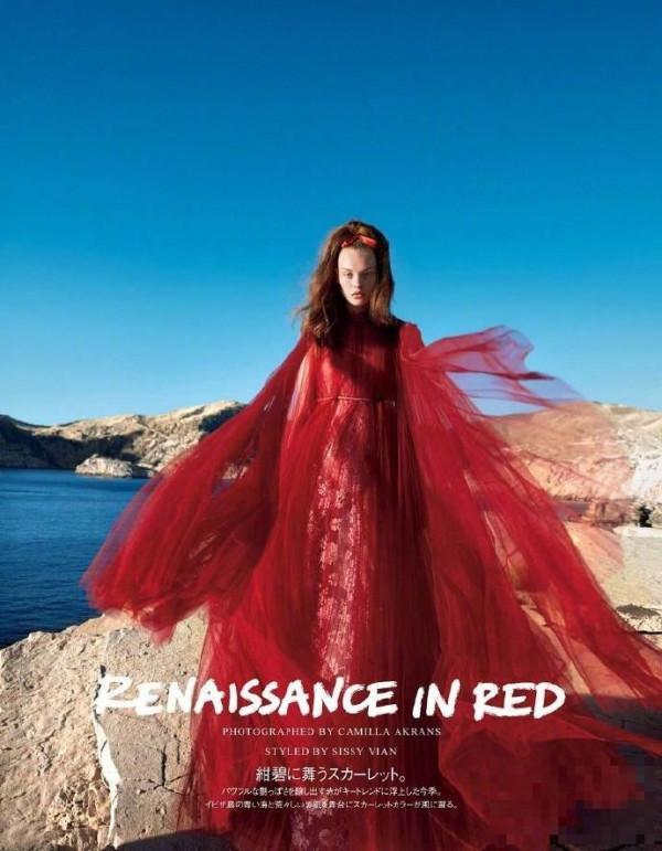 >Magazine 日本版Vogue十一月刊，“Renaissance In Red”…