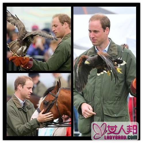 威廉王子与动物亲密互动 将接任英国王位