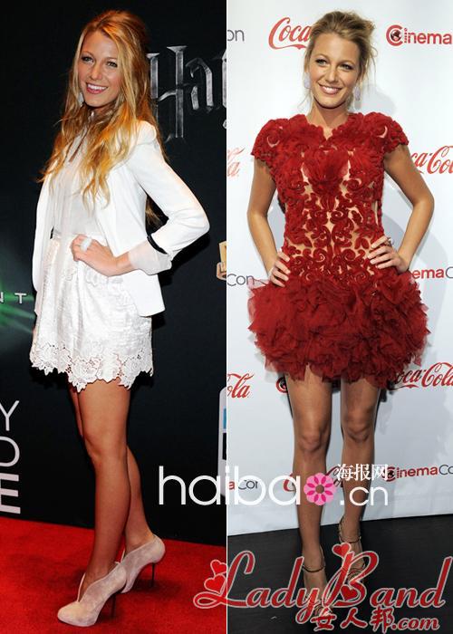 S“成也鞋子，败也鞋子”？布莱克·莱弗利(Blake Lively)亮相2011年CinemaCon两身礼服Look比一比！