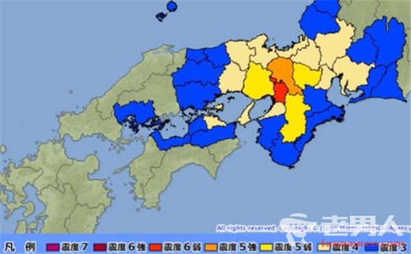 >日本大阪发生5.9级地震 未引发海啸无人伤亡