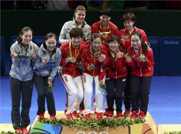 德国韩莹乒乓球 乒乓球女团决出4强 中国战新加坡德国拼日本