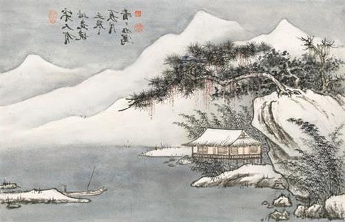 >王蒙山水画 回归传统:《雪江归棹:潘二如山水画集》出版