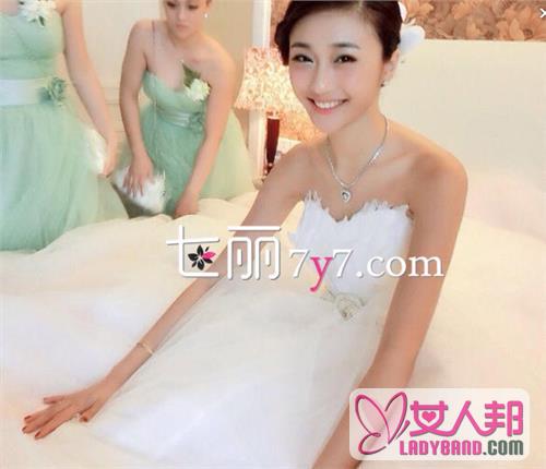 中国好声音陈冰结婚照发型曝光 唯美新娘发型图片 (2)