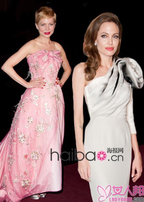 公主VS女神  Michelle Williams、Angelina Jolie礼服造型大PK