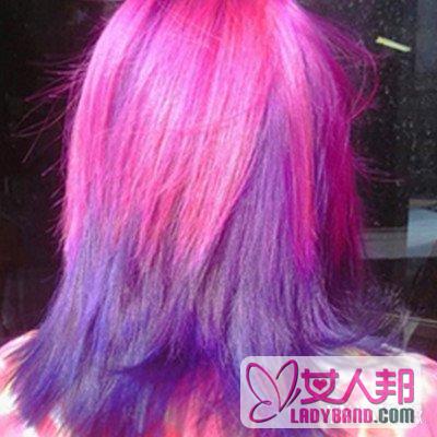 发尾挑染紫色头发图片欣赏 以下4种打理技巧告诉你
