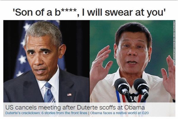 菲总统辱骂奥巴马  杜特尔特直言不是美国的傀儡