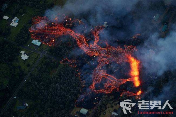 夏威夷持续火山喷发 滚烫岩浆产生大量毒气