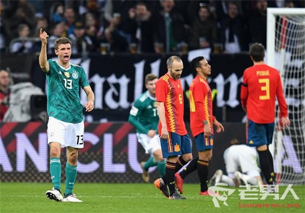 >热身赛：穆勒轰世界波 德国1-1平西班牙