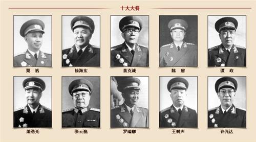 国民党军的十大元帅与十大将军排名