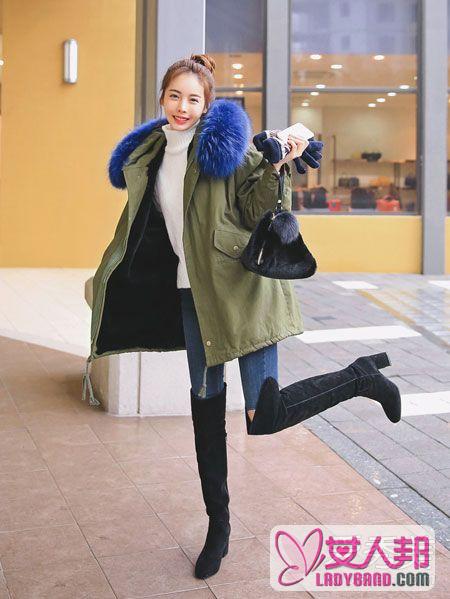 >韩国女生冬天穿搭 看街拍图片偷师