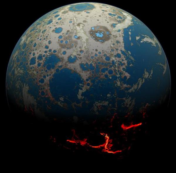 >地球冥古宙时期 到处都是滚烫的岩浆(生命的起源)