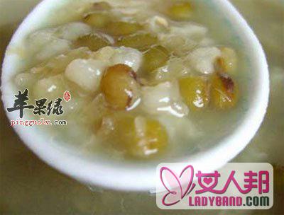 绿豆糯米粥：适用于痈肿收口期