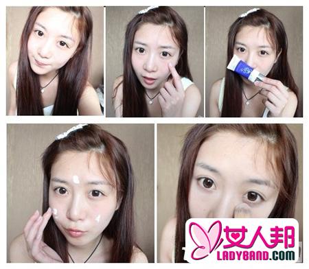 韩国清新无痕裸妆教程 甜美清纯透明感妆容